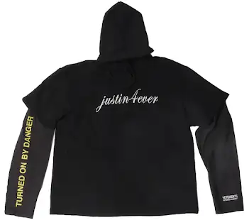 Vetements Justin 4ever Gun Club Layered Hoodie