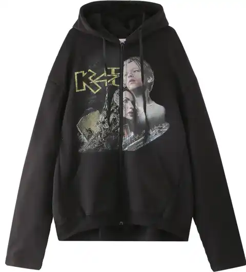 Vetements Split Titanic/Kiss Zip-Up Hoodie