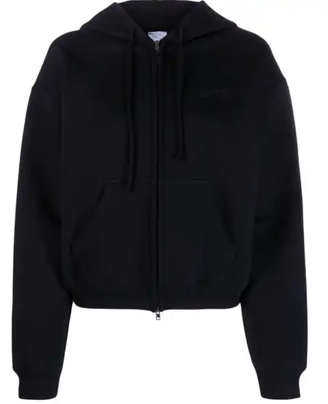 Vetements Cropped Zip-Up Hoodie