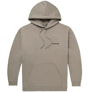 Balenciaga Embroidered Hoodie Brown