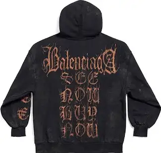 Balenciaga Heavy Metal Zip-Up Hoodie