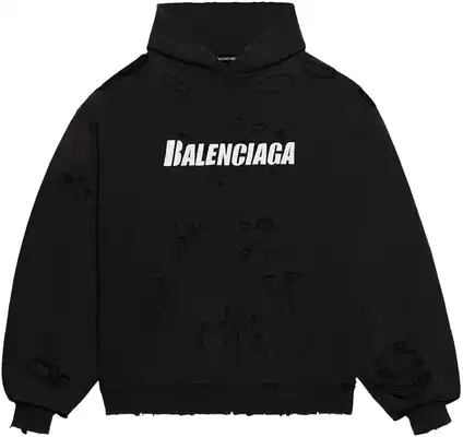 Balenciaga Destroyed Dual Layer Hoodie