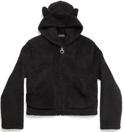 Balenciaga Softwear Heart Zip-Up Hoodie