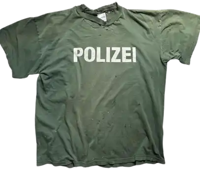 Vetements Sun Faded Destroyed Polizei Tee