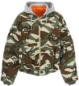 Vetements Camouflage Hooded Bomber Jacket