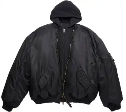 Balenciaga All In Bomber Jacket Black