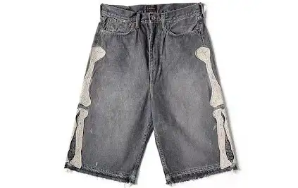 Kapital Skeleton Denim Shorts