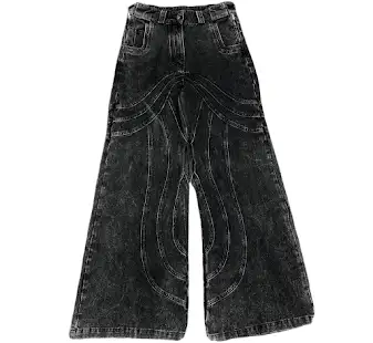 No Faith Studios Heavy Wave Denim Black Jeans