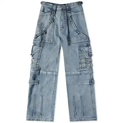 Balenciaga Raver Baggy Pants Washed Blue