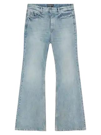 Balenciaga Blue Lost Tape Flared Denim Jeans