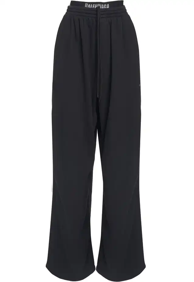 Balenciaga Double Waisted Sweatpants Black