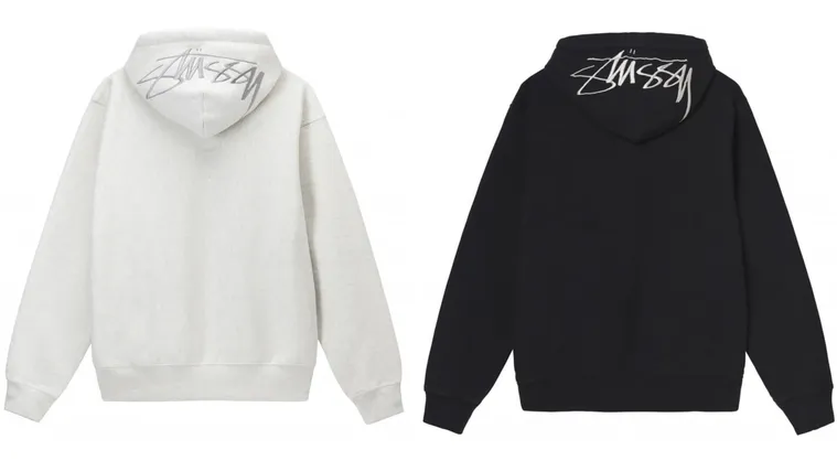 Stussy Back Hood Applique Logo Hoodie