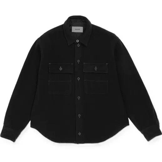 Vuja De Kimono-Dyed Wool Overshirt Jacket