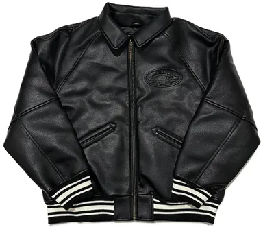 Corteiz Leather Jacket Black