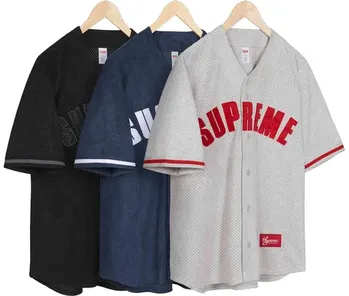 Supreme Ultrasuede Mesh Baseball Jersey