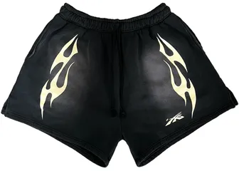 Hellstar Sports Flame Shorts Black (NFC)