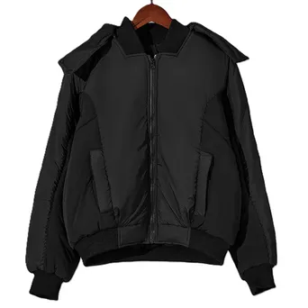 Hyein Seo Hooded Bomber Jacket Black